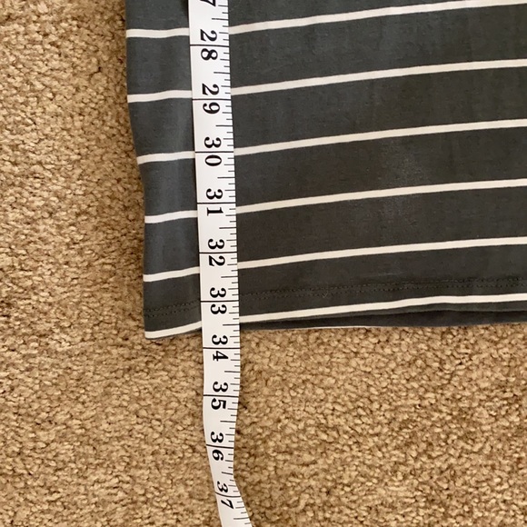 H&M Dark Green and White Striped Dress - Picture 8 of 11